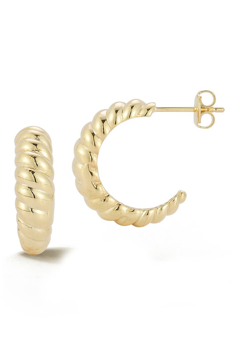 Twisted Hoop Earrings, Main, color, GOLD