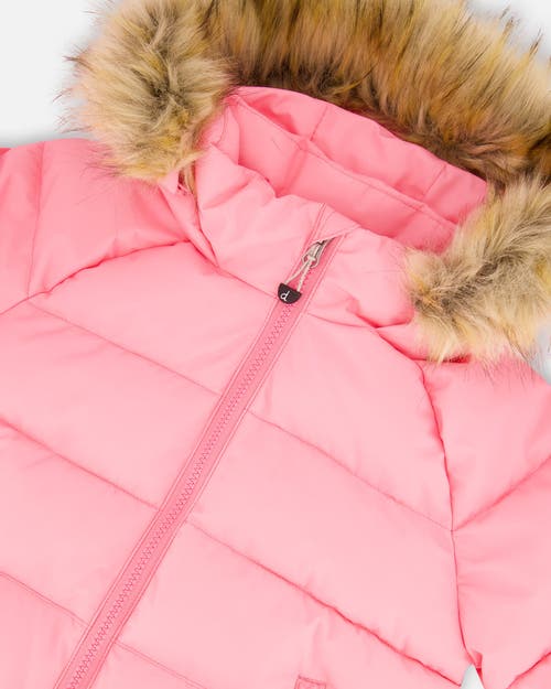 Deux Par Deux Puffy Winter Jacket In Pink