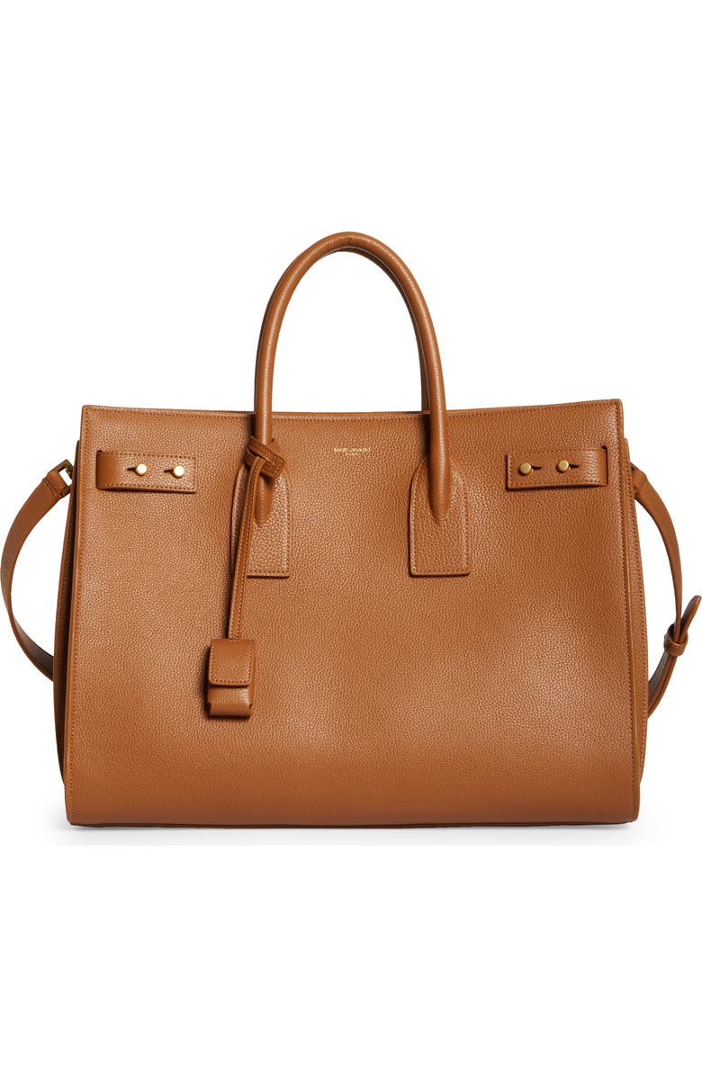 Saint Laurent Medium Sac de Jour Leather Top Handle Bag, Main, color,