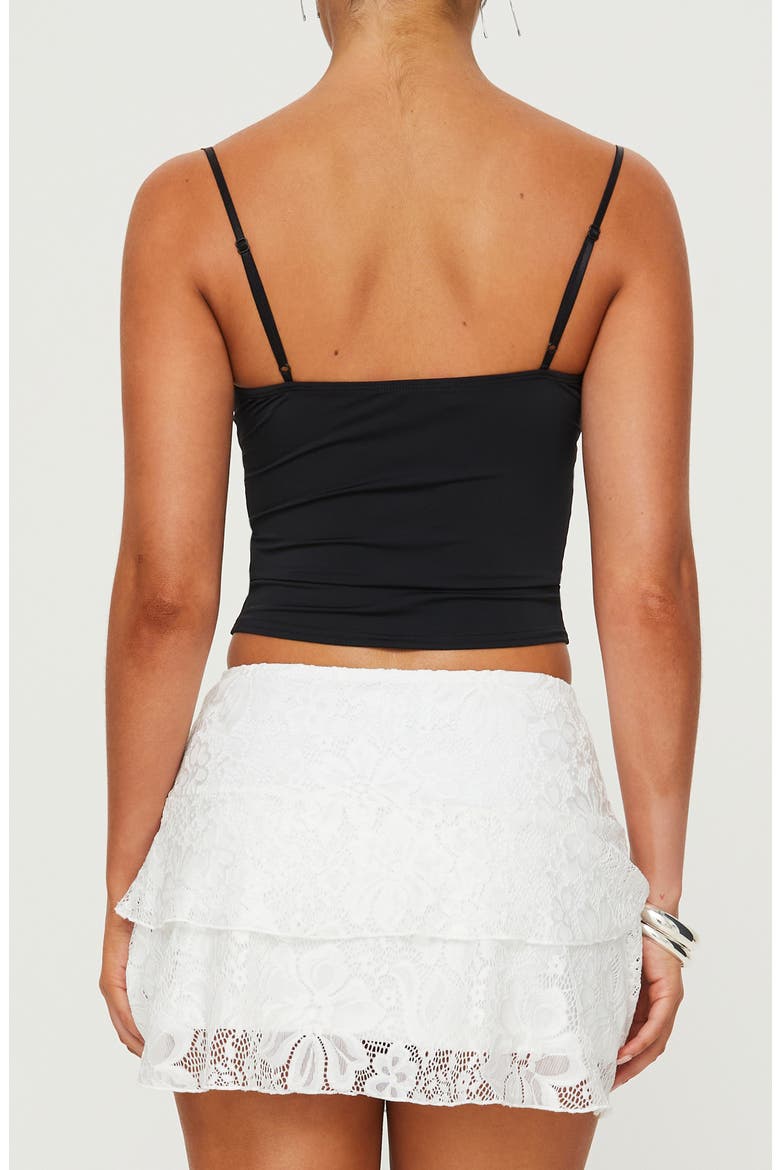 Vihaan Ruched Crop Camisole, Alternate, color, BLACK
