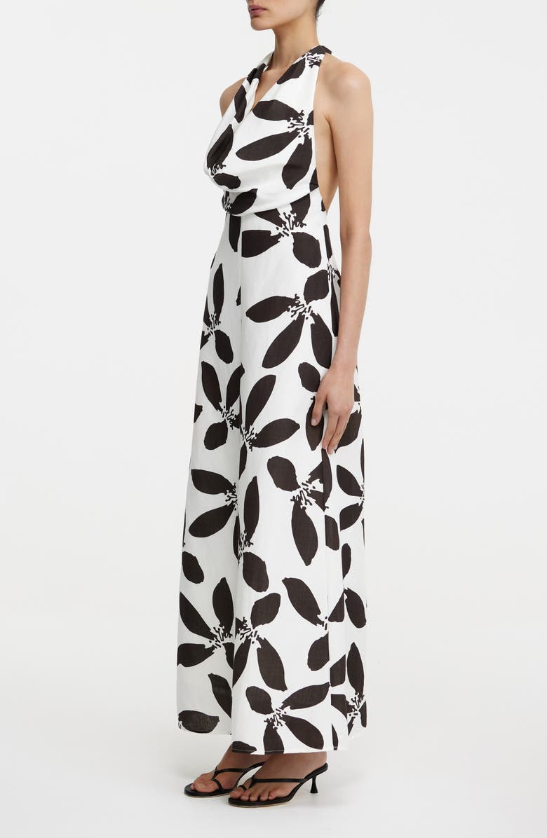 Significant Other Jennifer Print Halter Maxi Dress, Alternate, color, Cream Blossom