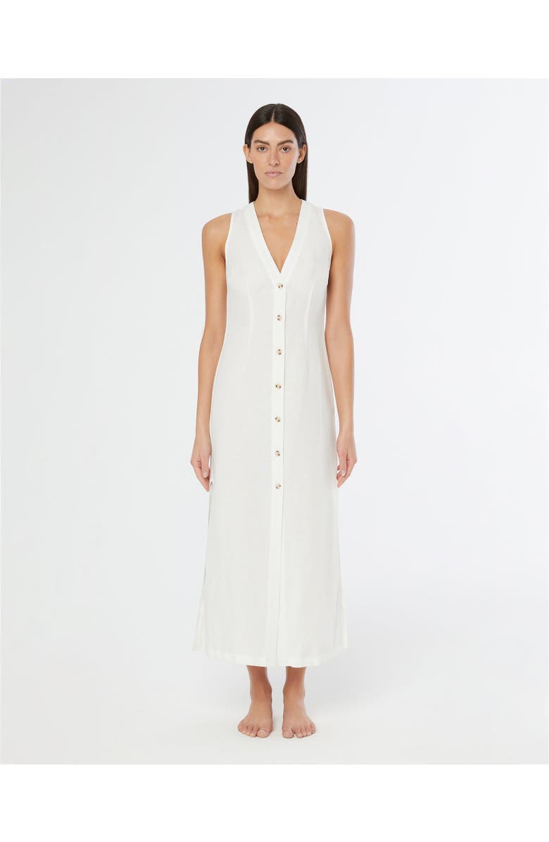 Onia Air Linen Button Down Maxi, Main, color,