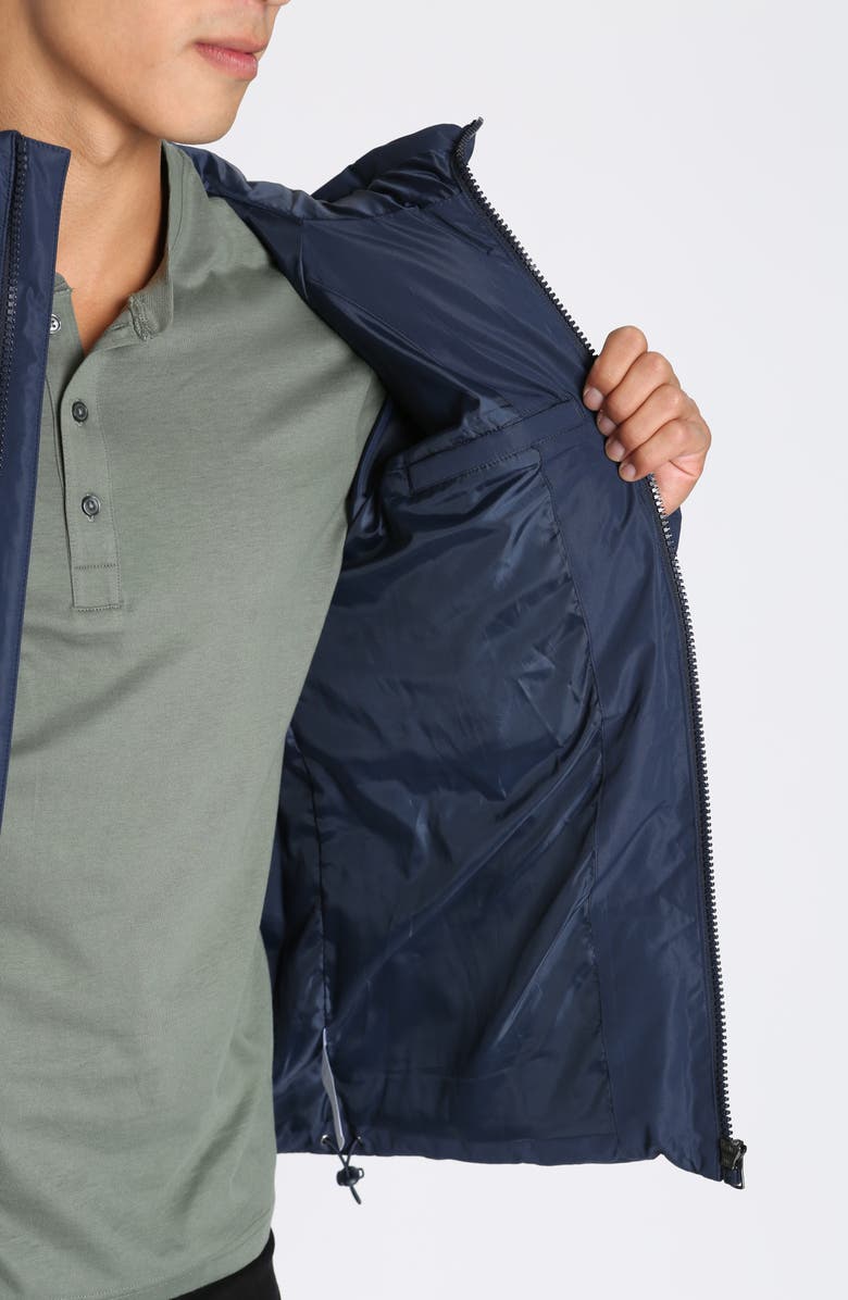 JACHS Quilted Hooded Puffer Jacket, Alternate, color, Navy