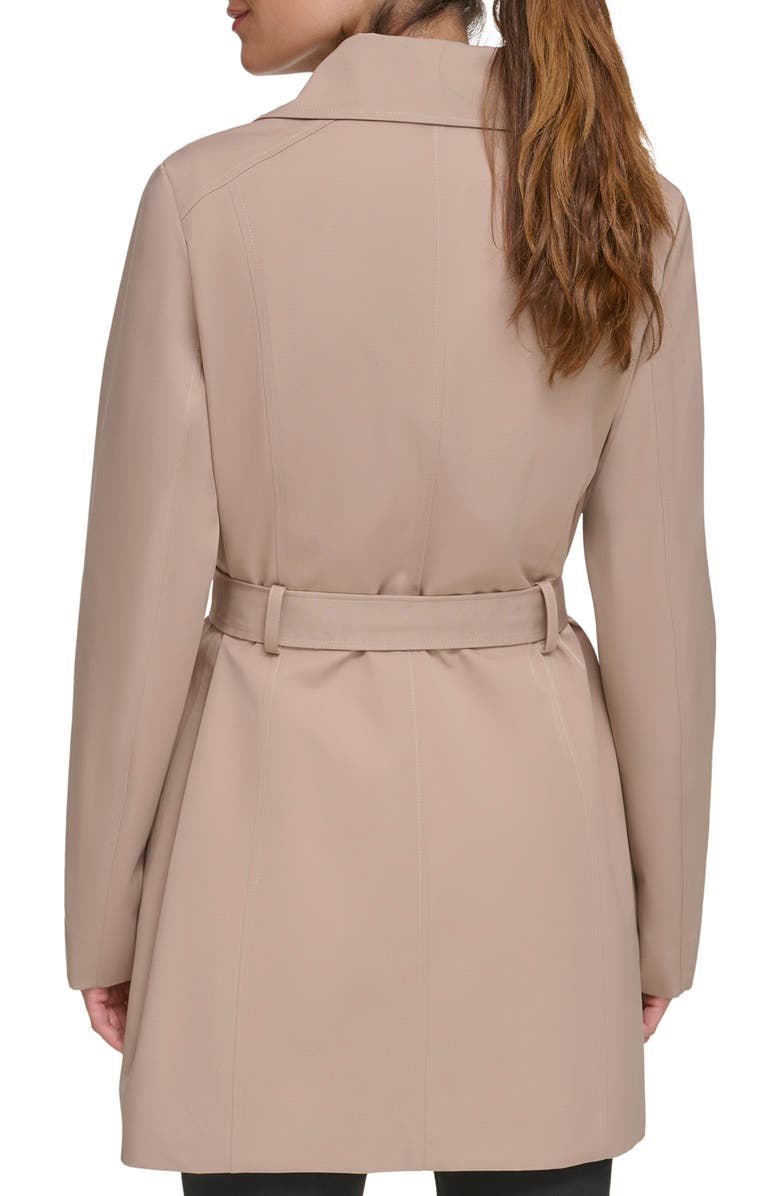 Kenneth Cole Belted Water Resistant Trench Coat, Alternate, color, Khaki