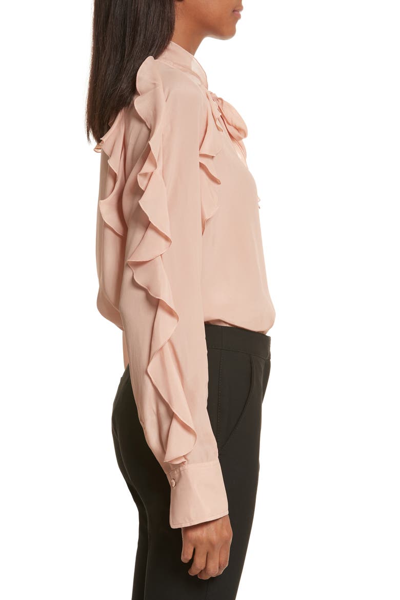 Ruffle Blouse, Alternate, color, ANEMONE PINK