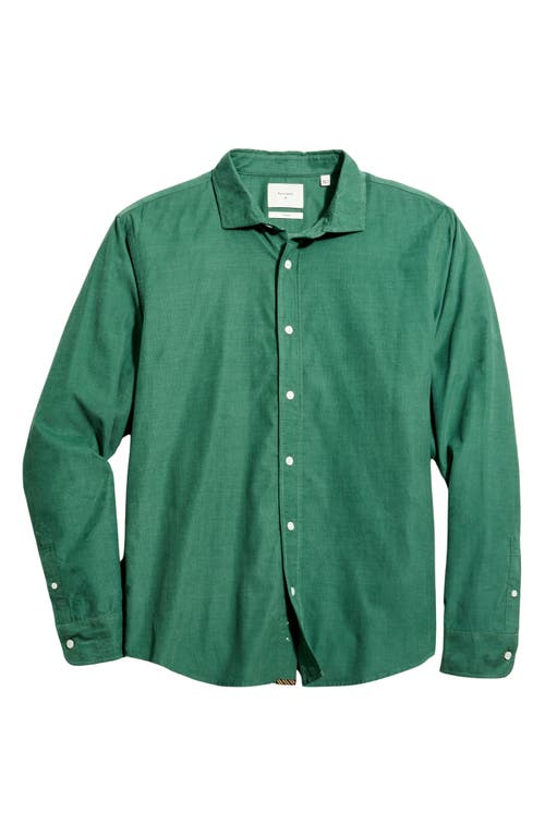 Billy Reid Cedar Corduroy Button-up Shirt In Green