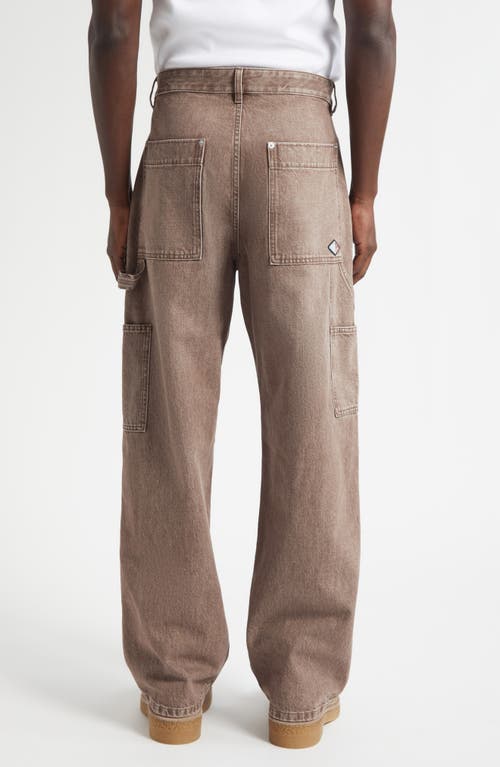 Bottega Veneta Mens Brown Washed-effect Straight-leg Denim Jeans In Brown