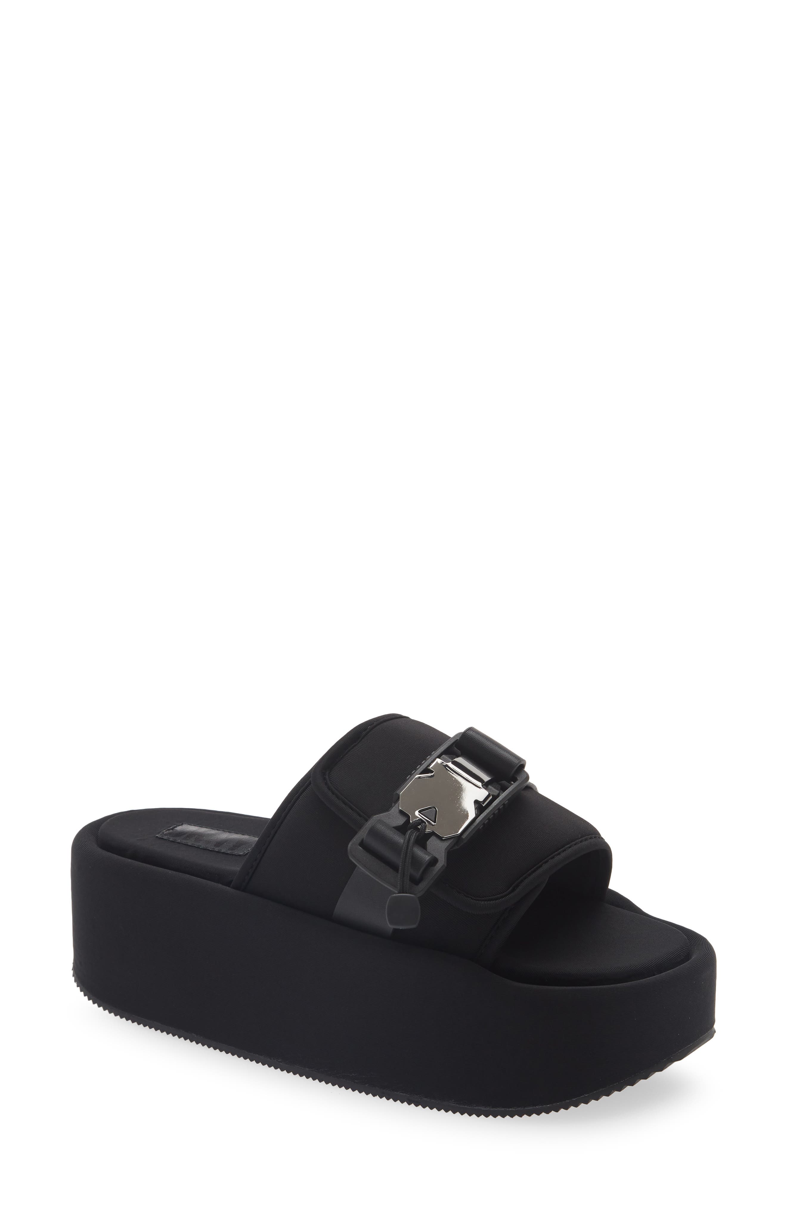 DKNY Vizer Platform Slide Sandal