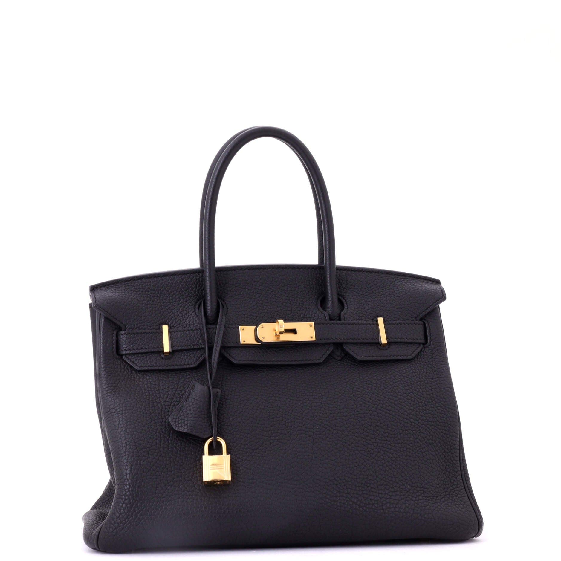 Pre-Owned Hermes Birkin Handbag Black Togo with Gold Hardware 30, Alternate, color, Noir