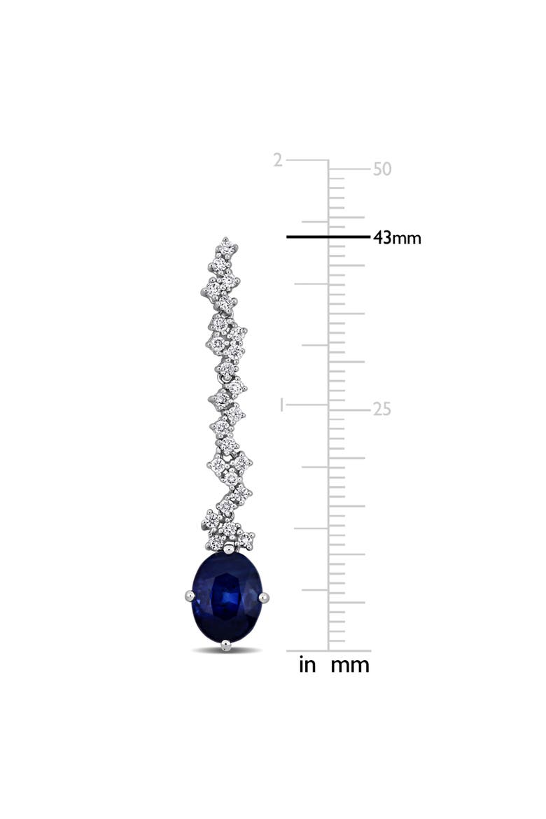Sapphire & Diamond Drop Earrings 14K, Alternate, color, Sapphire