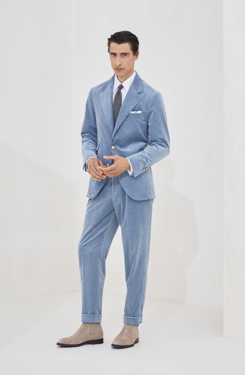 Brunello Cucinelli Corduroy trousers, Alternate, color, Denim