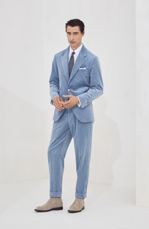 Brunello Cucinelli Corduroy Trousers In Blue