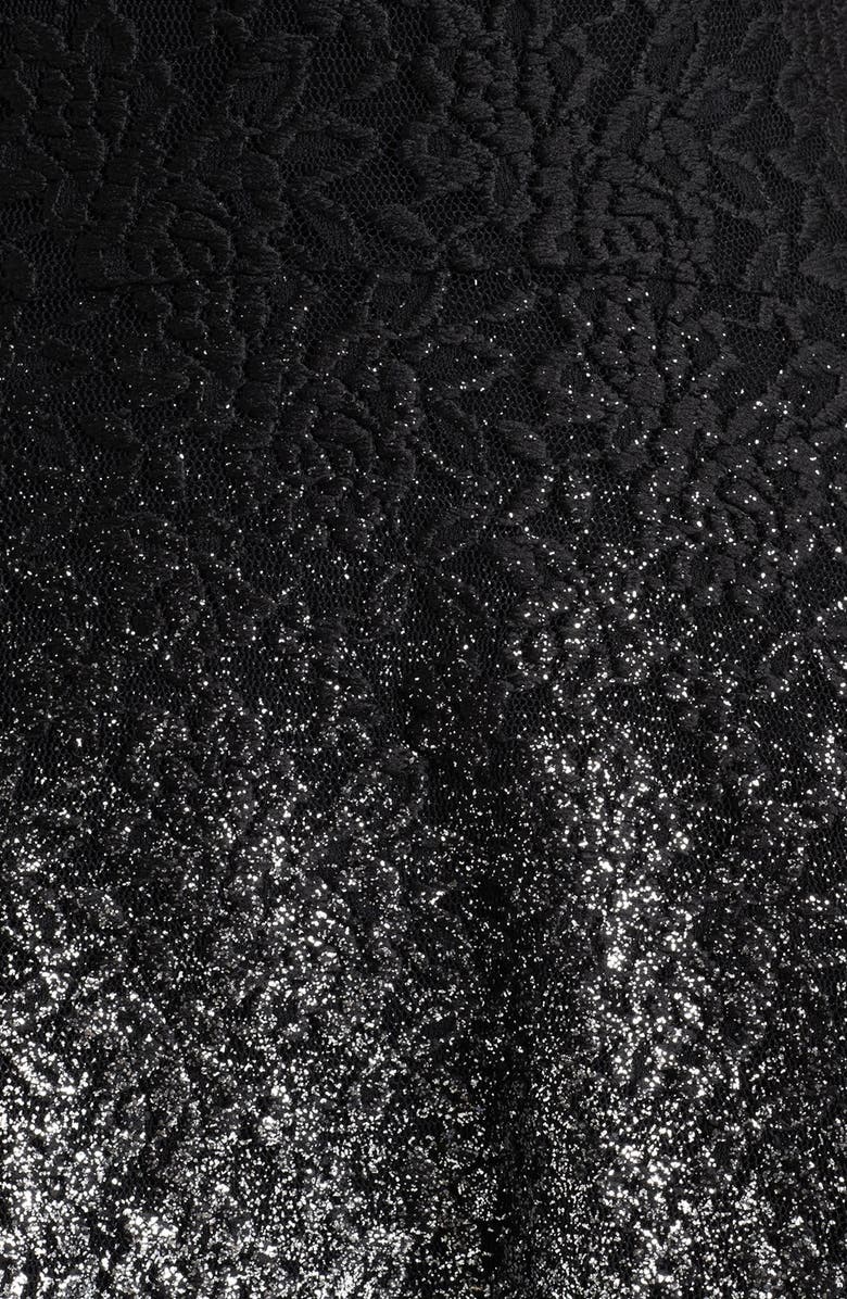 Free People Foiled Ombré Lace Fit & Flare Dress, Alternate, color, 