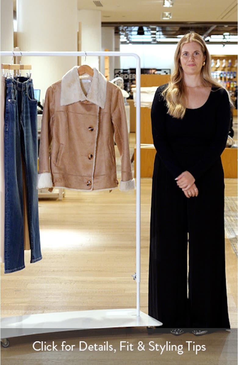 Haywood Faux Fur & Faux Suede Jacket, sales video thumbnail