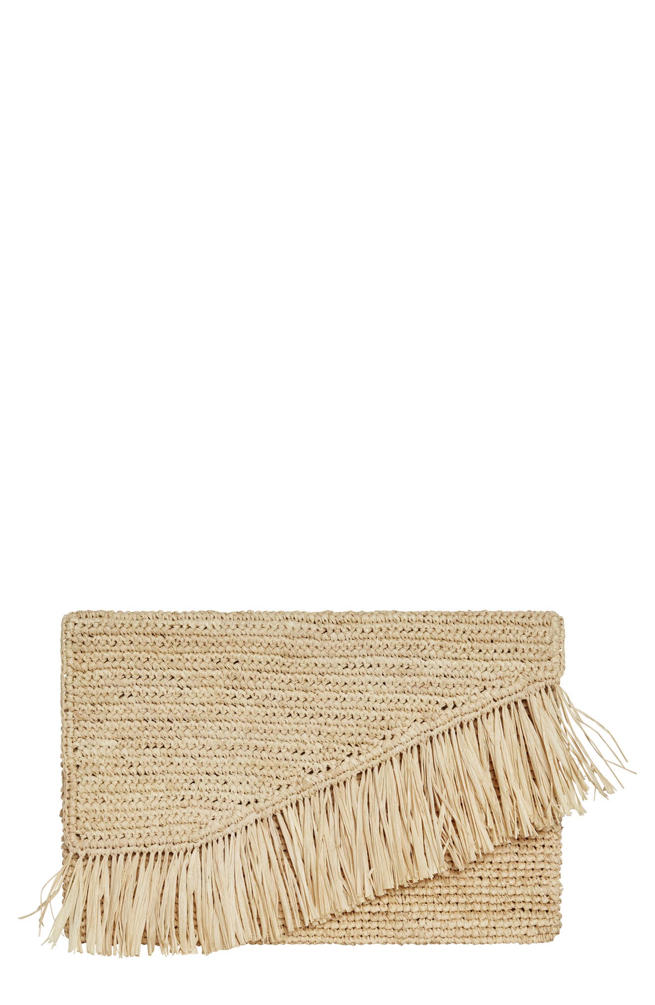 Vitamin A<sup>®</sup> Paloma Raffia Clutch, Main, color, Natural