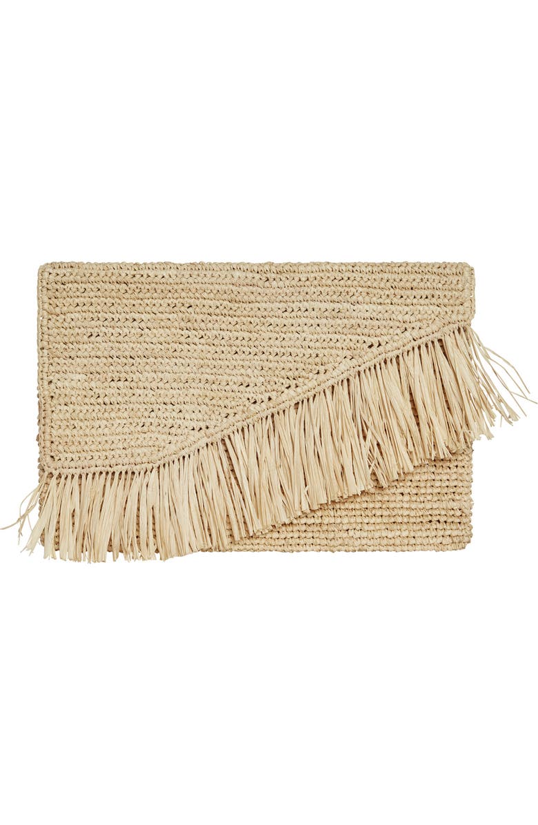 Vitamin A<sup>®</sup> Paloma Raffia Clutch, Main, color, Natural