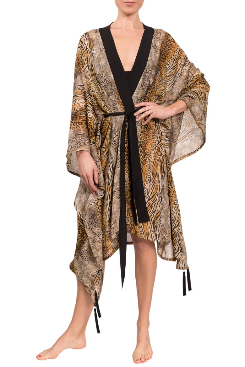 Tassel Tie Robe, Main, color, SINGITA ANIMAL PRINT