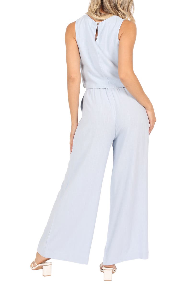 Petal & Pup Marnie Tank & Wide Leg Pants Linen Set, Alternate, color, Blue