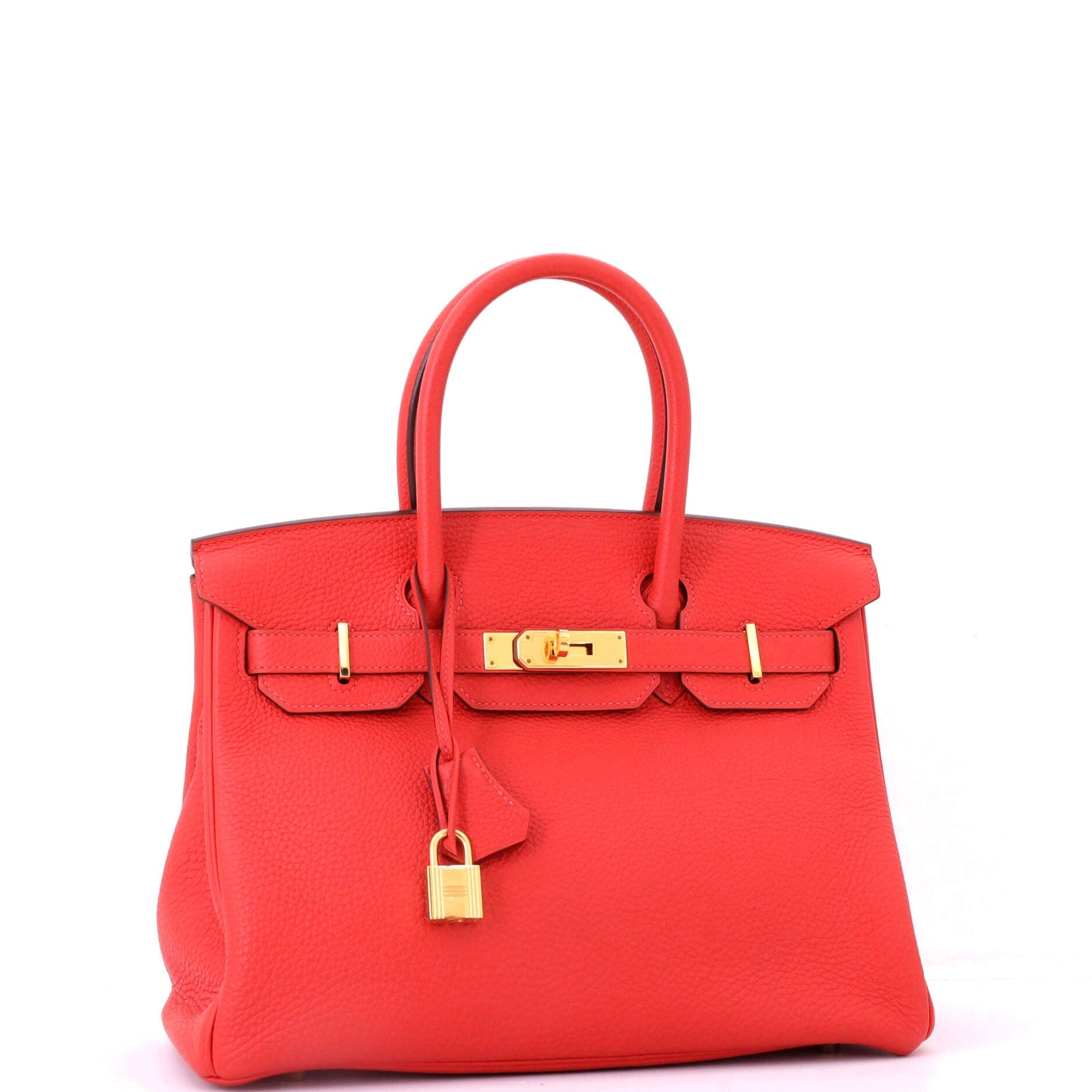 Pre-Owned Hermes Birkin Handbag Red Togo with Gold Hardware 30, Alternate, color, Vermillon