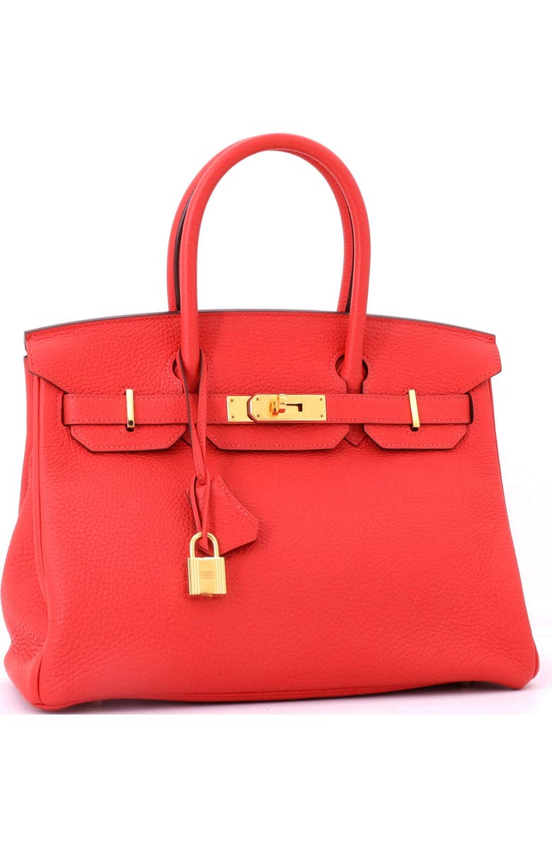 Pre-Owned Hermes Birkin Handbag Red Togo with Gold Hardware 30, Alternate, color, Vermillon