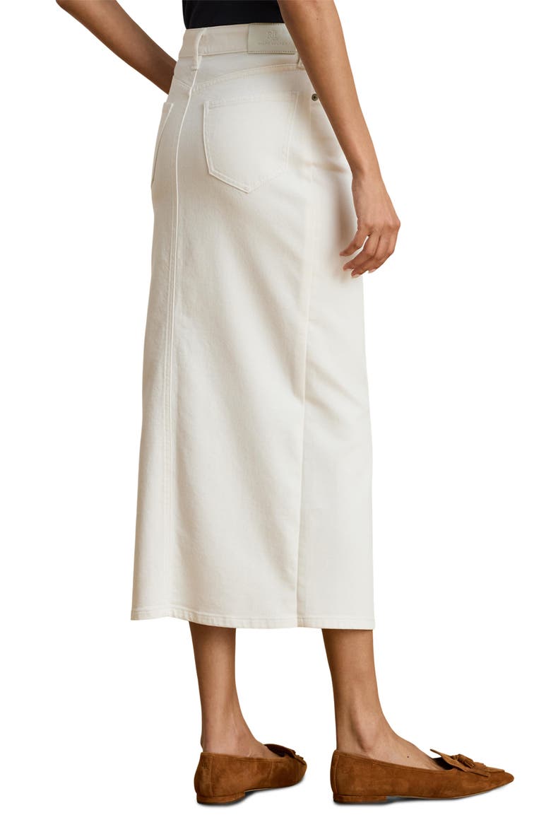 Rindalle Denim Pencil Skirt, Alternate, color, WHITE WASH