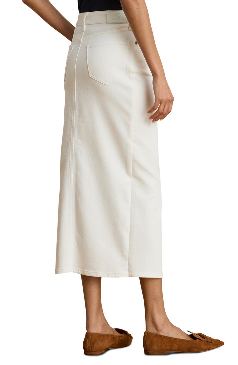 Lauren Ralph Lauren Rindalle Denim Pencil Skirt, Alternate, color, White Wash