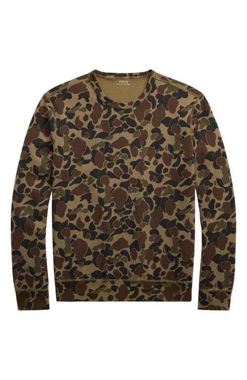 Polo Ralph Lauren Double-knit Camo Sweatshirt In Animal Print