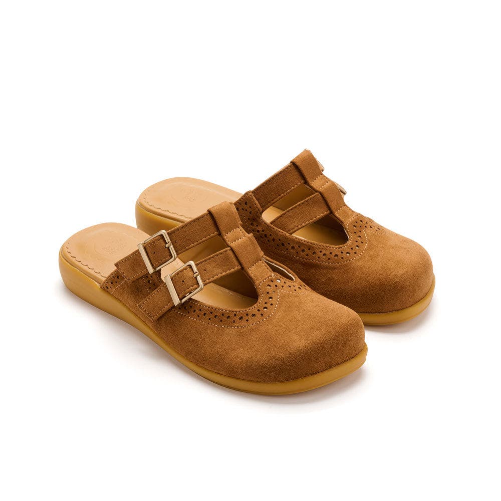 Hot Chocolate Design Camel Suede Women's Mary Jane Clogs, Main, color, Camel