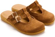 Hot Chocolate Design Camel Suede Women's Mary Jane Clogs