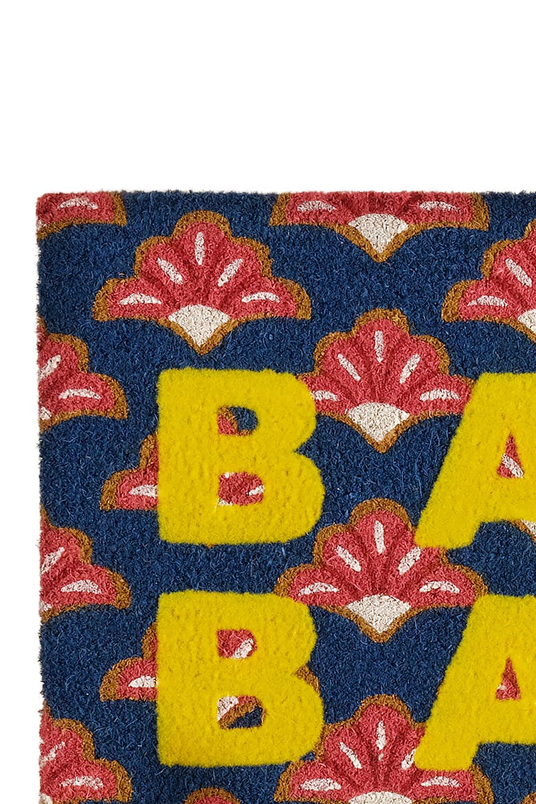Kerala Bang Bang Coir Doormat  18" x 30", Alternate, color, Blue