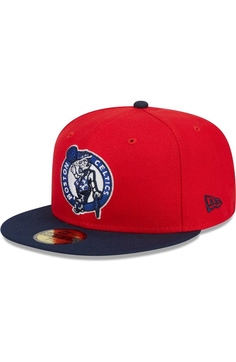 New Era Men's New Era Red/Navy Boston Celtics 59FIFTY Fitted Hat, Alternate, color, 