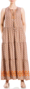 MAX STUDIO Sleeveless Tiered Maxi Dress
