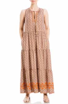 MAX STUDIO Sleeveless Tiered Maxi Dress