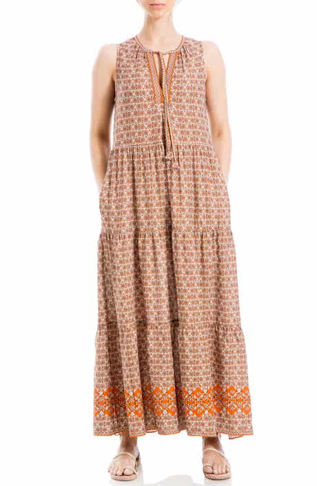 MAX STUDIO Sleeveless Tiered Maxi Dress