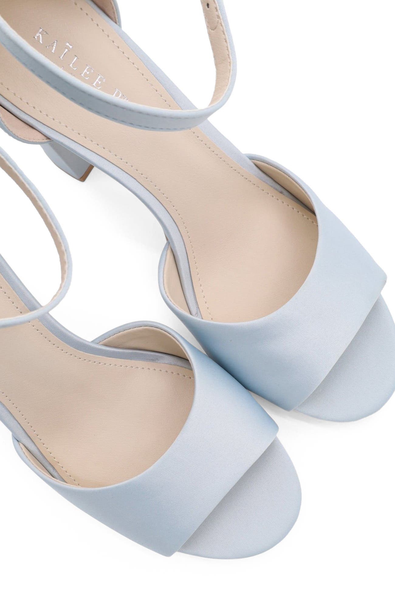 Kailee P Sasha Satin Block Heel Wedding Sandals (Women) | Nordstrom