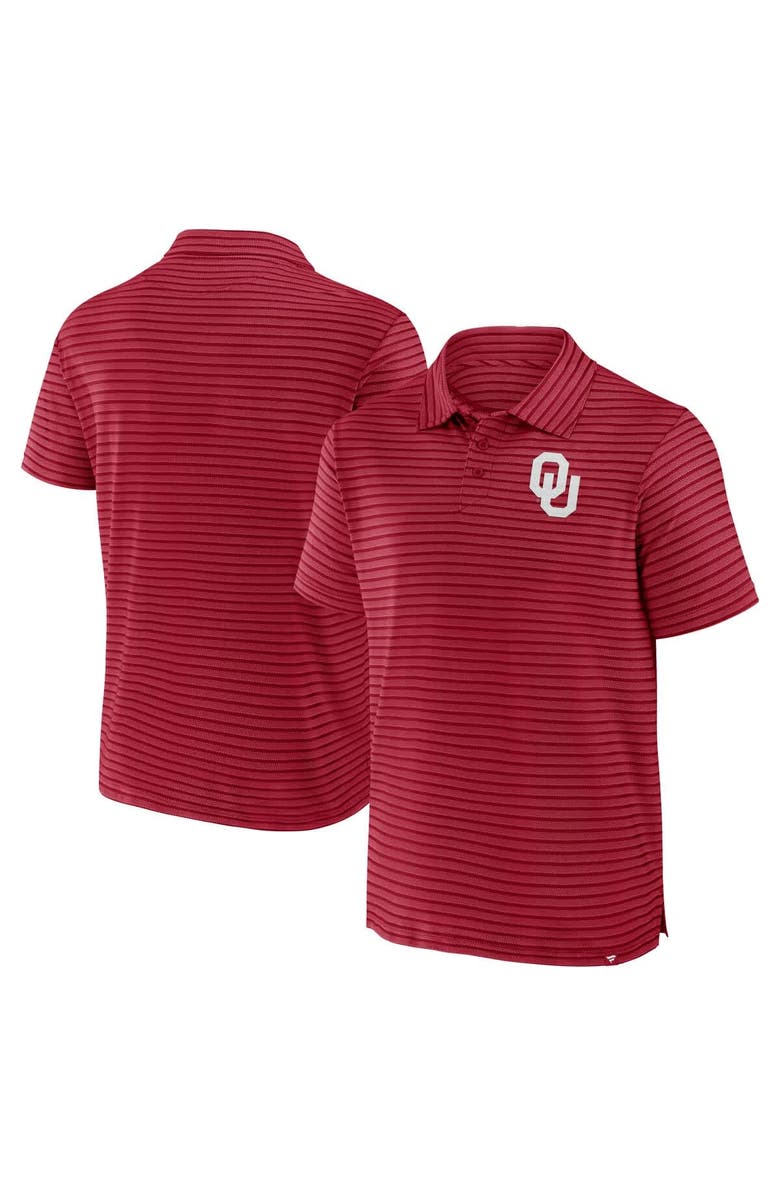 FANATICS Men's Fanatics Crimson Oklahoma Sooners Victory Calls Stripe Polo, Main, color, Crimson