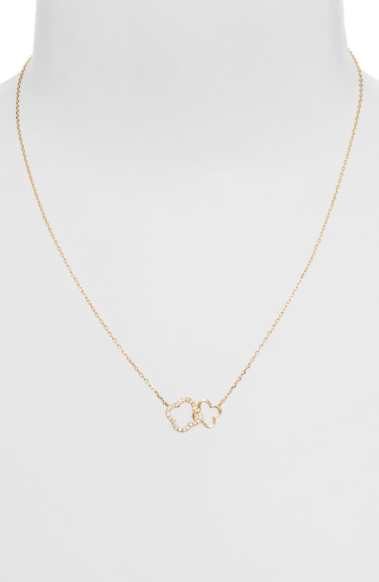 ARGENTO VIVO Linked Clover Pendant Necklace, Alternate, color, Gold