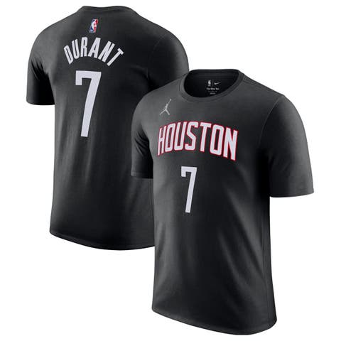 Men's Jordan Brand Kevin Durant Black Houston Rockets Statement Edition Name & Number T-Shirt