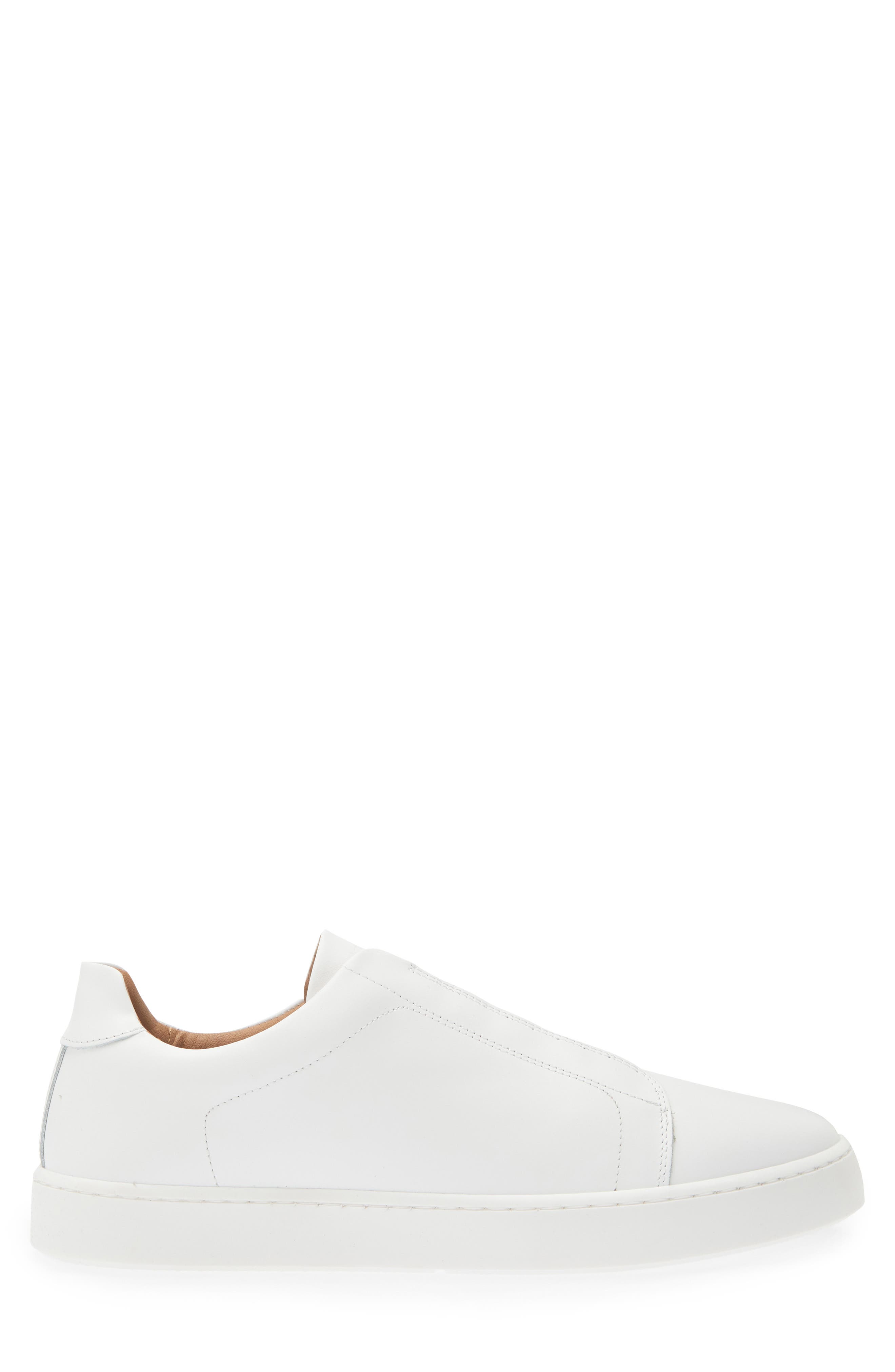 Magnifico Gore Leather Slip On Sneaker, Alternate, color, WHITE LEATHER