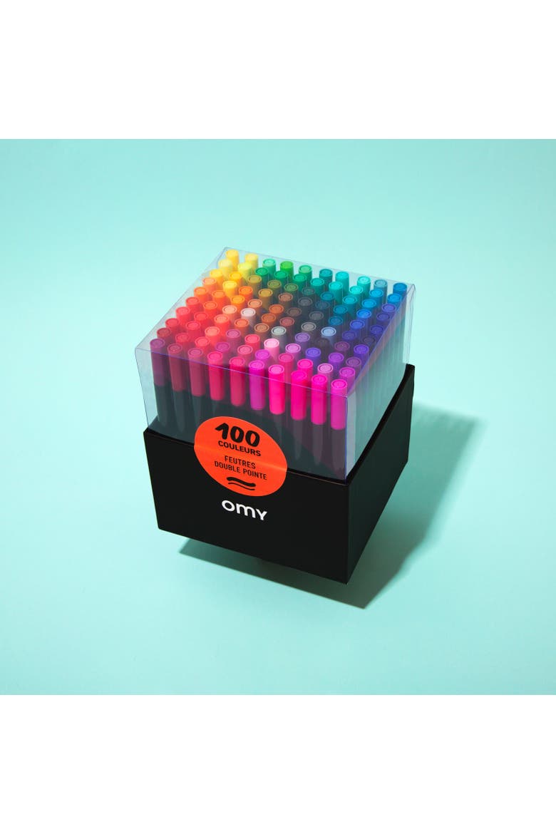 Box of 100 markers, Main, color, Multi