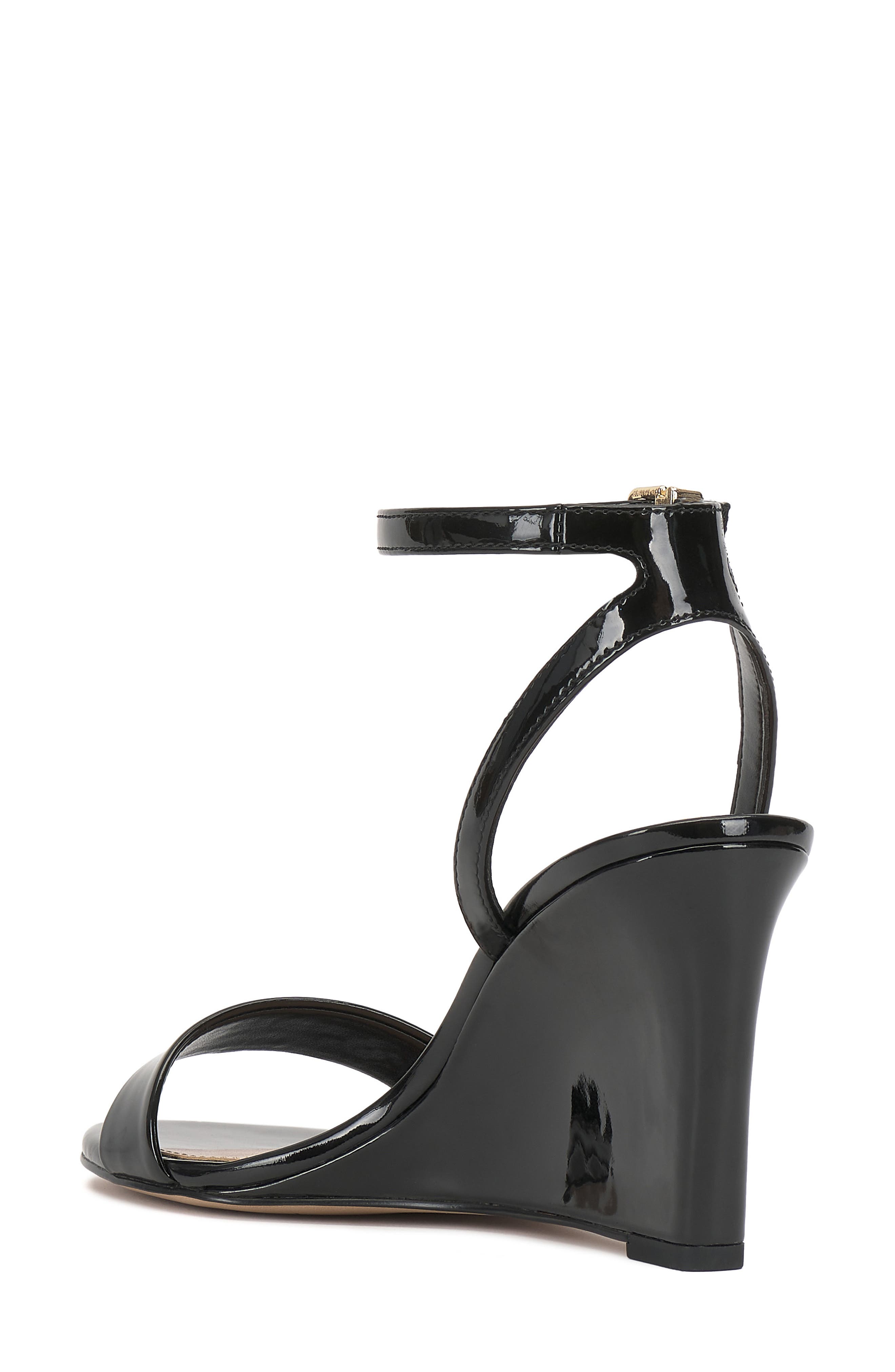 Vince Camuto Jefany Wedge Sandal, Alternate, color, Black