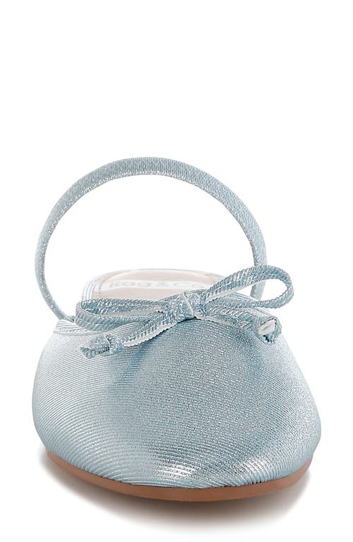 Rag & Co Opalia Shimmer Mule In Baby Blue
