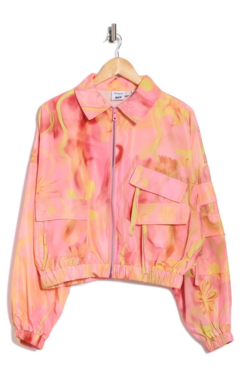 Desigual Hillary Collina Woven Jacket, Alternate, color, Pink