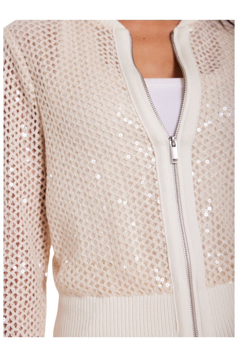 Sequin Bomber Jacket, Alternate, color, Neutral