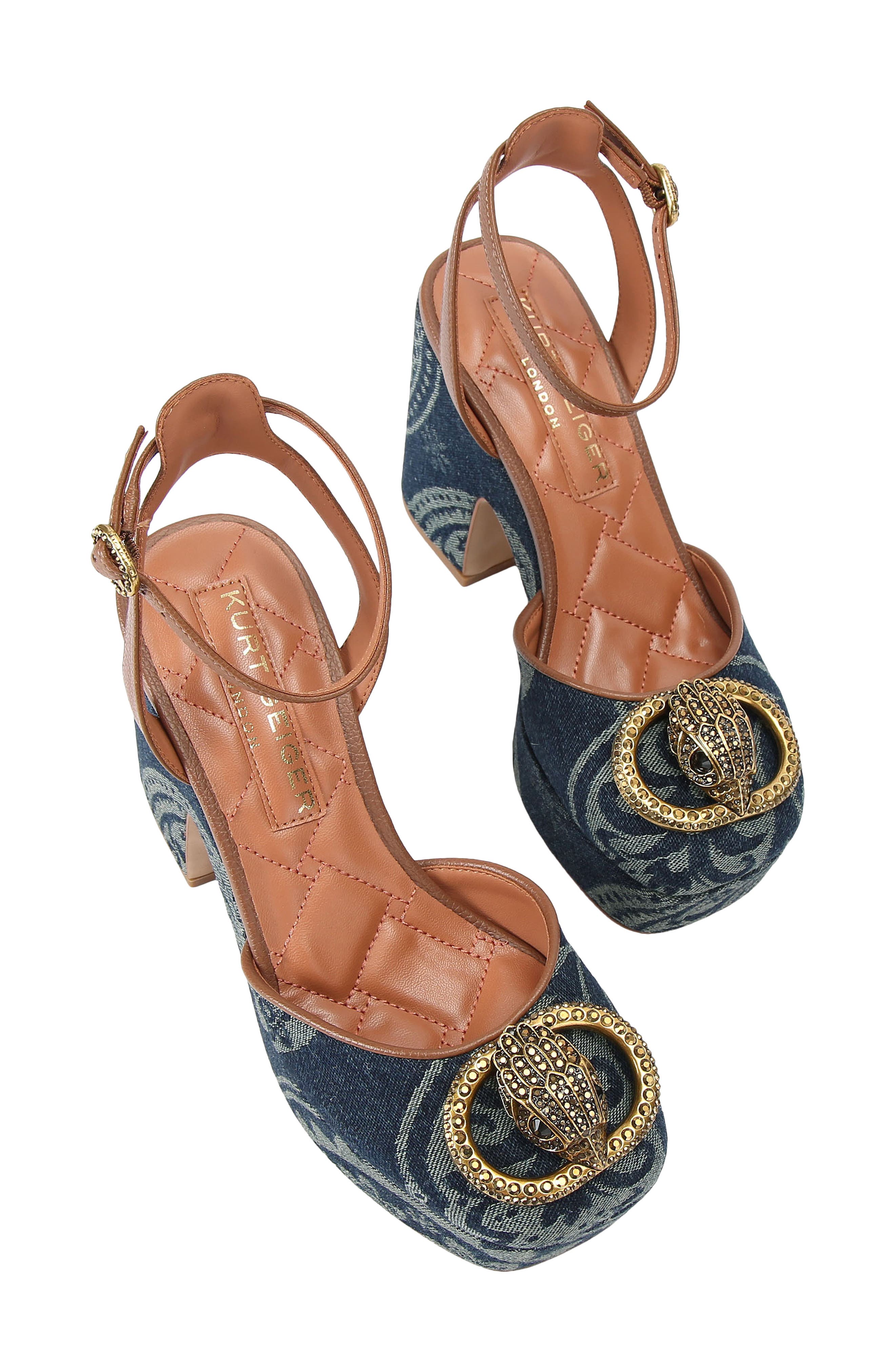 Kurt Geiger London Chelsea Ankle Strap Platform Pump, Alternate, color, Light/ Pastel Blue