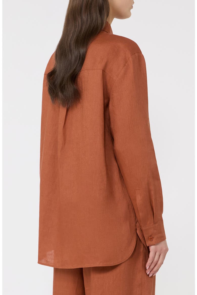 Linen Shirt, Alternate, color, RUST