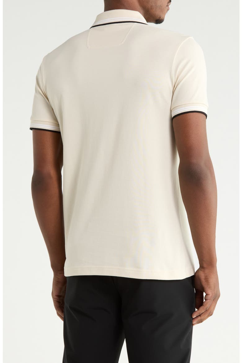 Paul Tipped Stretch Cotton Polo, Alternate, color, SAND