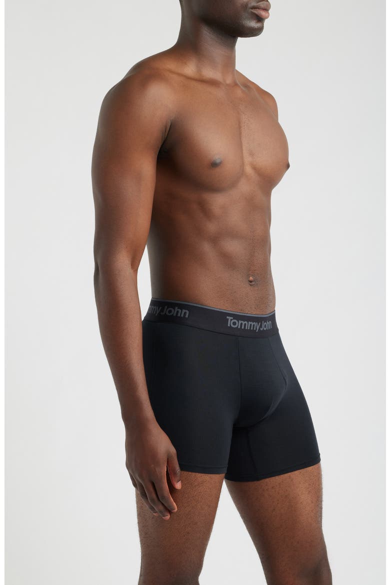 Assorted 3-Pack Second Skin 4-Inch Stretch Modal Boxer Briefs, Alternate, color, BLACK/ MONUMENT/ GOLF CARTS