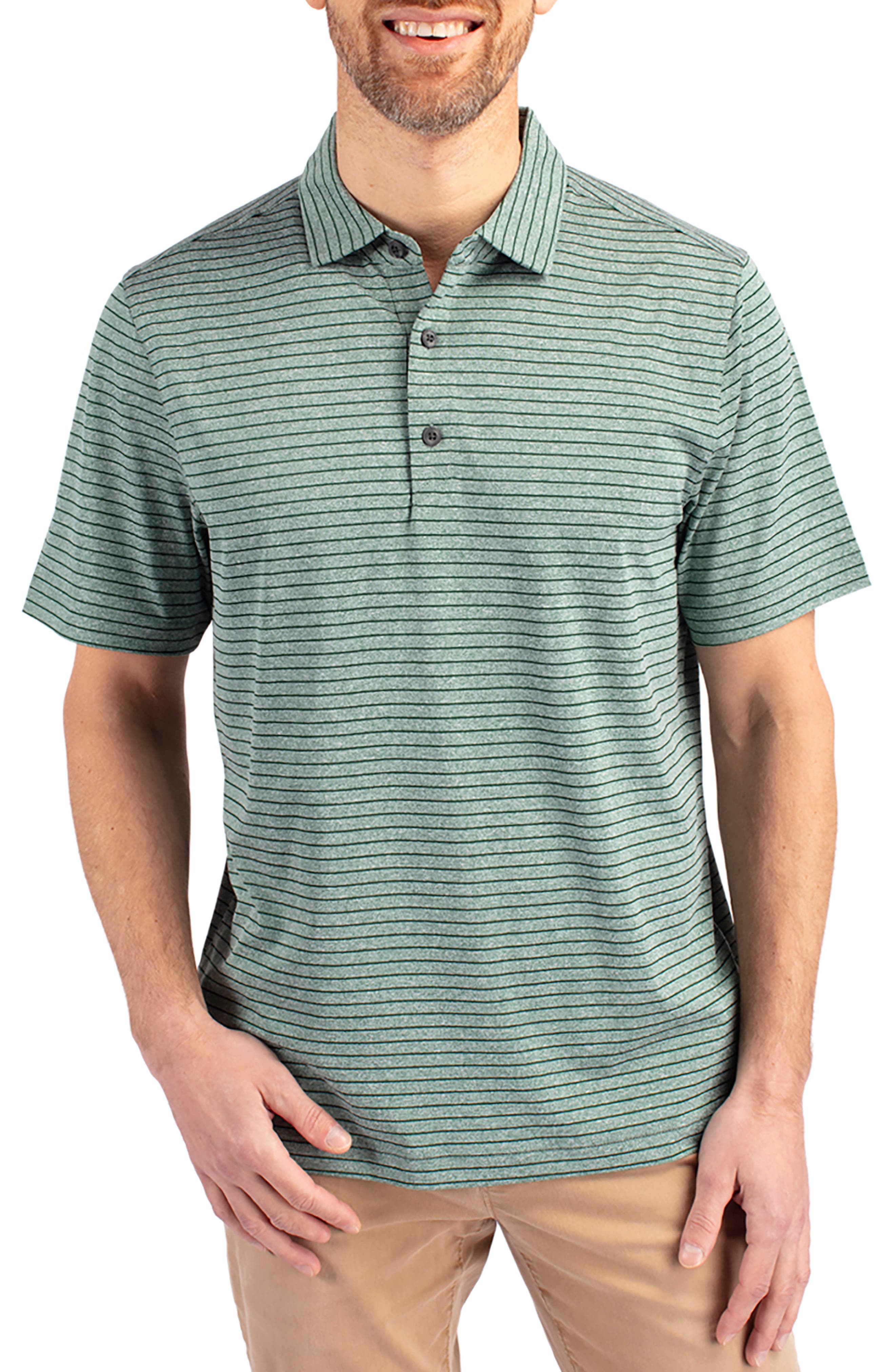 Forge Heather Stripe Recycled Blend Polo - image 3