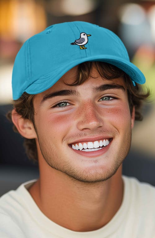 Dalix Seagull Embroidered Everyday Cap In Teal